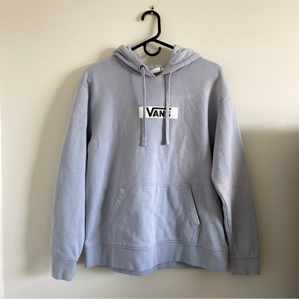 Vans Periwinkle Blue Hoodie with Checkered Design